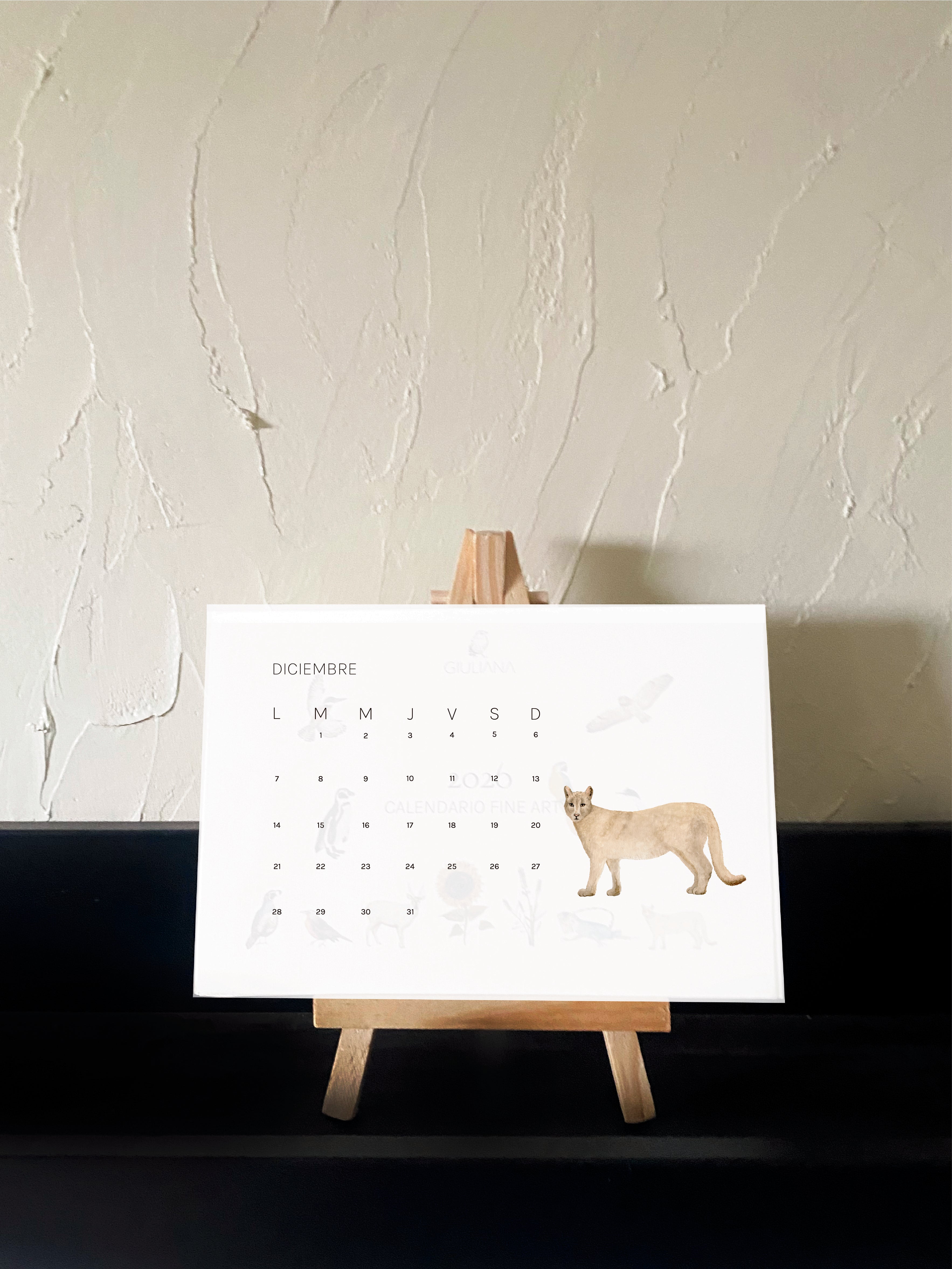 Calendario de escritorio 2026