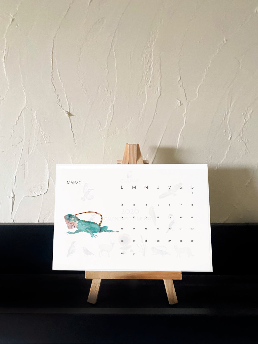 Calendario de escritorio 2026