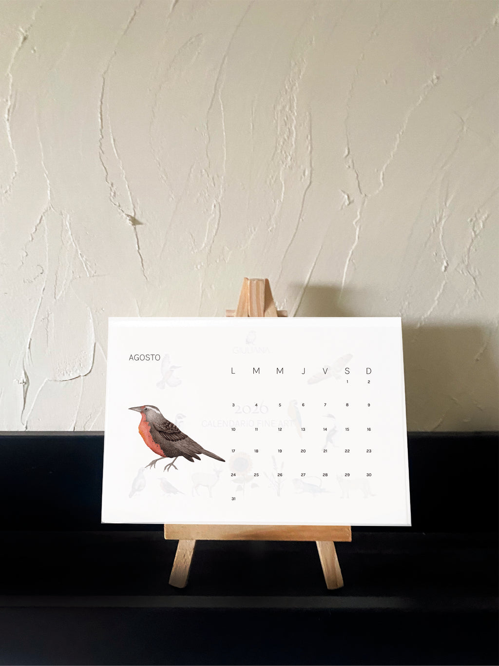 Calendario de escritorio 2026