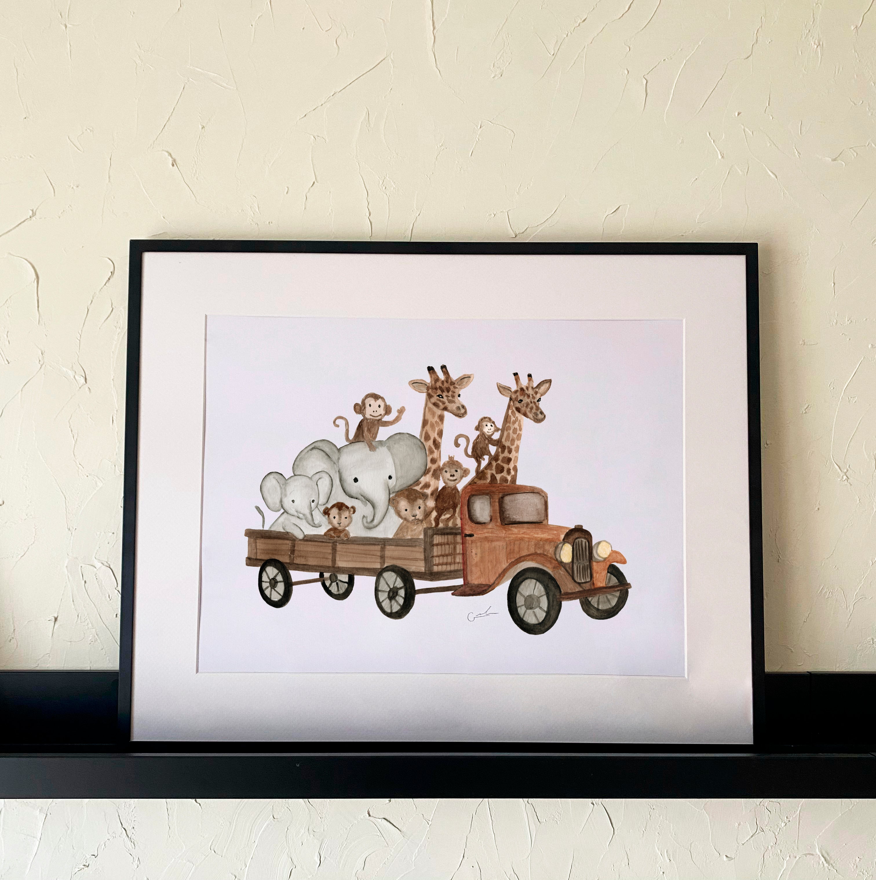 Cuadro enmarcado kids auto